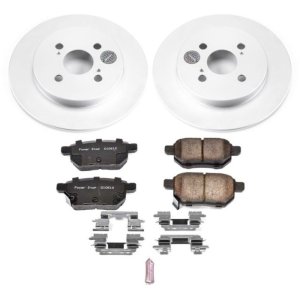 Toyota Yaris Brake Kit - Rear - PowerStop - Z17 Evolution Geomet Coated Rotors + Ceramic Pads - `12-`18