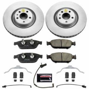 Audi A6 Quattro Brake Kit - Front - PowerStop - Geomet Coated Rotors + Z23 Carbon-Fiber Ceramic Pads - `12-`16