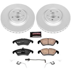 Audi S4 Brake Kit - Front - PowerStop - Z23 Evolution Sport Coated Rotors + Carbon-Fiber Ceramic Pads - `10-`11