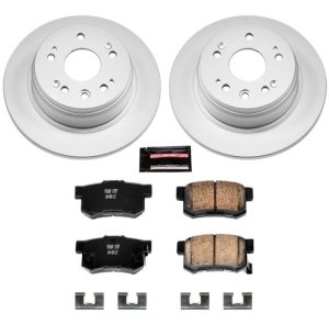 Honda CR-V Brake Kit - Rear - PowerStop - Geomet Coated Rotors + Z17 Low-Dust Ceramic Pads - `02-`04