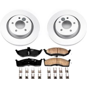 Chrysler Concorde Brake Kit - Front - PowerStop - Z17 Evolution Geomet Coated Rotors + Low-Dust Ceramic Pads - `00-`04