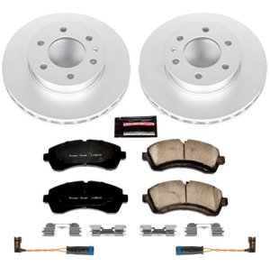 Dodge Sprinter 3500 Brake Kit - Front - PowerStop - Geomet Coated Rotors + Z23 Carbon-Fiber Ceramic Pads - `07-`09