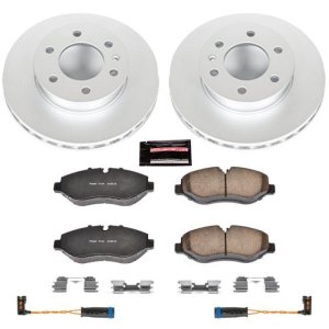 Dodge Sprinter 2500 Brake Kit - Front - PowerStop - Genuine Geomet Coated Rotors + Z23 Carbon-Fiber Ceramic Pads - `07-`09