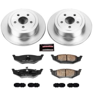 Chrysler Cirrus Brake Kit - Rear - PowerStop - Z17 Evolution Geomet Coated Rotors + Low-Dust Ceramic Pads - `95-`00