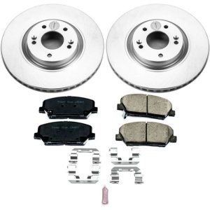 Kia Optima Brake Kit - Front - PowerStop - Z17 Evolution Geomet Coated Rotors + Low-Dust Ceramic Pads - `11-`15