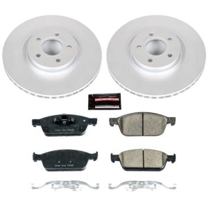Ford Escape Brake Kit - Front - PowerStop - Geomet Coated Rotors + Z23 Carbon-Fiber Ceramic Pads + Stainless-Steel Hardware - `13-`19