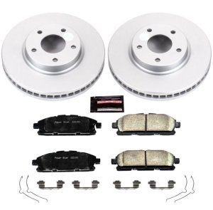 Nissan Quest Brake Kit - Front - PowerStop - Z17 Evolution Geomet Coated Rotors + Low-Dust Ceramic Pads - `11-`17