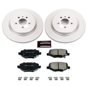 Ford Explorer Brake Kit - Rear - PowerStop - Geomet Coated Rotors + Z17 Low-Dust Ceramic Pads - `13-`19
