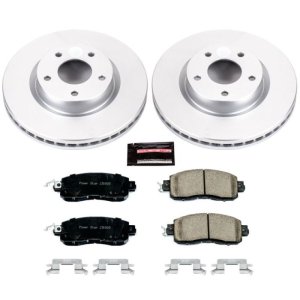 Nissan Altima Brake Kit - Front - PowerStop - Z17 Evolution Geomet Coated Rotors + Low-Dust Ceramic Pads - `13-`18