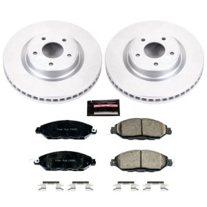 Infiniti JX35 Brake Kit - Front - PowerStop - Z17 Evolution Geomet Coated Rotors + Ceramic Pads - 2013
