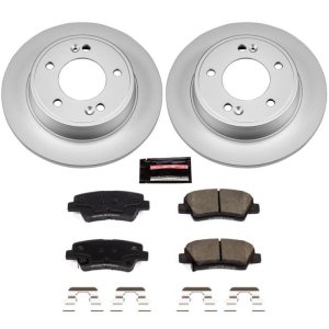 Hyundai Veloster Brake Kit - Rear - PowerStop - Z17 Evolution Geomet Coated Rotors + Low-Dust Ceramic Pads - `12-`17
