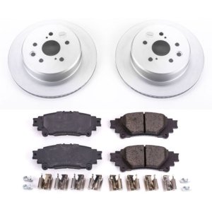 Lexus GS350 Brake Kit - Rear - PowerStop - Geomet Coated Rotors + Z17 Low-Dust Ceramic Pads - `13-`19