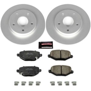 Chrysler Town & Country Brake Kit - Rear - PowerStop - Z17 Evolution Geomet Coated Rotors + Low-Dust Ceramic Pads - `12-`16