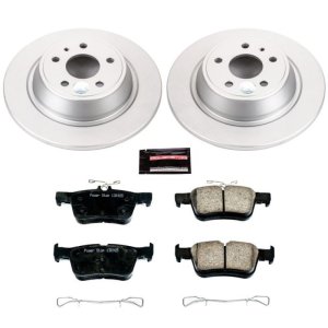 Ford Fusion Brake Kit - Rear - PowerStop - Z17 Evolution Geomet Coated Rotors + Z17 Low-Dust Ceramic Pads - `13-`19