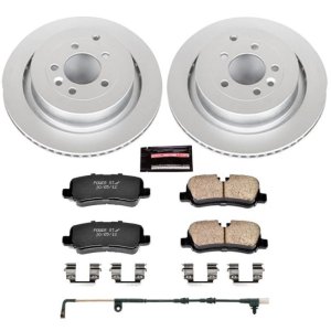 Land Rover LR4 Brake Kit - Rear - PowerStop - Z23 Evolution Sport, Geomet 360 Coated Rotors + Carbon-Fiber Ceramic Pads - `10-`16