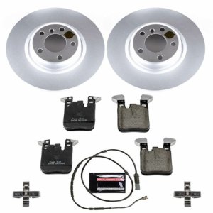 BMW M235i Brake Kit - Rear - PowerStop - Genuine Geomet Coated Rotors + Carbon-Fiber Ceramic Pads - `14-`16