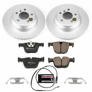 BMW ActiveHybrid 3 Brake Kit - Rear - PowerStop - Geomet Coated Rotors + Carbon-Fiber Ceramic Pads - `13-`15