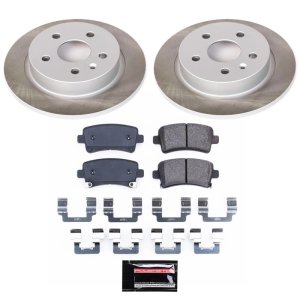 Lexus RX300 Brake Kit - Front + Rear - PowerStop - Genuine Geomet Coated Rotor + Low-Dust Ceramic Pads - `02-`03