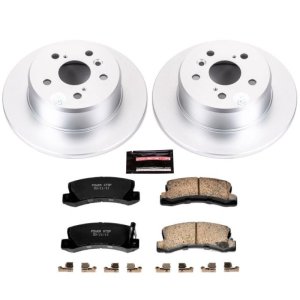 Lexus RX300 Brake Kit - Rear - PowerStop - Z17 Evolution Geomet Coated Rotors + Low-Dust Ceramic Pads - `99-`03