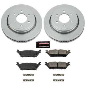 Ford F-150 Brake Kit - Rear - PowerStop - Z17 Evolution Geomet Coated Rotors + Low-Dust Ceramic Pads - `15-`17 Ford F-150 Brake Kit - Rear - PowerStop - Z17 Evolution Geomet Coated Rotors + Low-Dust Ceramic Pads - `15-`17