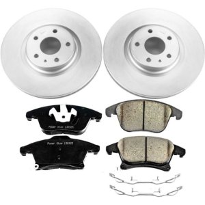 Ford Fusion Brake Kit - Front - PowerStop - Geomet Coated Rotors + Z17 Low-Dust Ceramic Pads - `13-`19