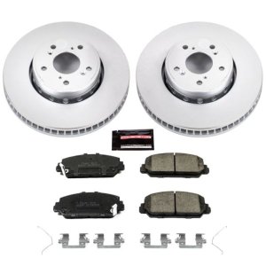 Acura ILX Brake Kit - Front - PowerStop - Z17 Evolution Geomet Coated Rotors + Ceramic Pads - 2016