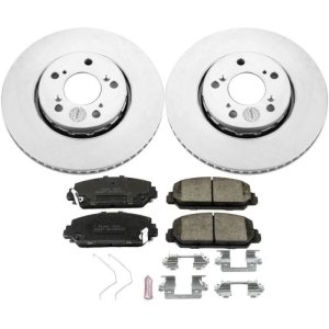 Acura RLX Brake Kit - Front - PowerStop - GEOMET Coated Rotors + Z17 Low-Dust Ceramic Pads - `14-`19 Acura RLX Brake Kit - Front - PowerStop - GEOMET Coated Rotors + Z17 Low-Dust Ceramic Pads - `14-`19
