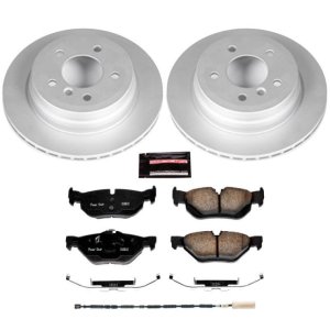BMW X1 Brake Kit - Rear - PowerStop - Geomet Coated Rotors + Z23 Carbon-Fiber Ceramic Pads - `13-`15
