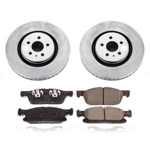 Ford Edge Brake Kit - Front - PowerStop - Geomet Coated Rotors + Z17 Low-Dust Ceramic Pads - `15-`19