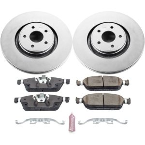 Ford Focus Brake Kit - Front - PowerStop - Geomet Coated Rotors + Z17 Low-Dust Ceramic Pads - `15-`18