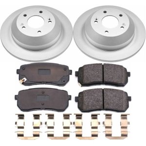 Kia Sedona Brake Kit - Rear - PowerStop - Z17 Evolution Geomet Coated Rotors + Z17 Low-Dust Ceramic Pads - `15-`19