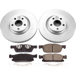 Ford Edge Brake Kit - Front - PowerStop - Geomet Coated Rotors + Z17 Low-Dust Ceramic Pads - `15-`19