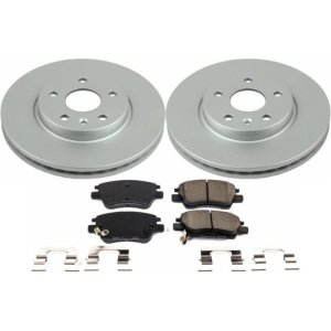 Chevrolet Bolt EV Brake Kit - Front - PowerStop - Z17 Evolution Geomet Coated Rotors + Z17 Low-Dust Ceramic Pads - `17-`19
