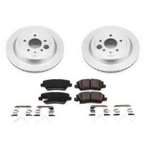 Cadillac ATS Brake Kit - Rear - PowerStop - Genuine Geomet Coated Rotors + Z17 Low-Dust Ceramic Pads - `16-`18