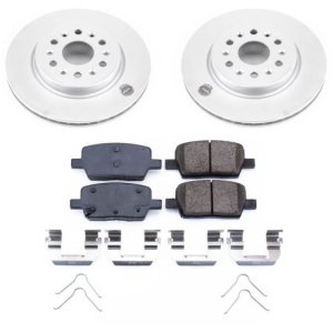 Buick Enclave Brake Kit - Rear - PowerStop - Z17 Evolution Geomet Coated Rotors + Low-Dust Ceramic Pads - `18-`19