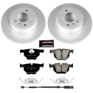 BMW X5 Brake Kit - Rear - PowerStop - Geomet Coated Rotors + Carbon-Fiber Ceramic Pads - `11-`18