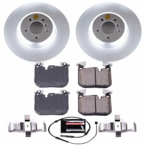 BMW ActiveHybrid 3 Brake Kit - Front - PowerStop - Geomet Coated Rotors + Z23 Carbon-Fiber Ceramic Pads - `13-`15