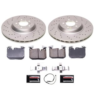 BMW M2 Brake Kit - Front - PowerStop - Z23 Evolution Geomet Coated Rotors + Carbon-Fiber Ceramic Pads - `16-`18