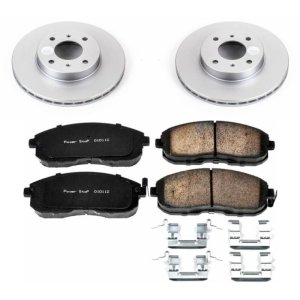 Infiniti G20 Brake Kit - Front - PowerStop - Z17 Evolution Geomet Coated Rotors + Low-Dust Ceramic Pads - `99-`02