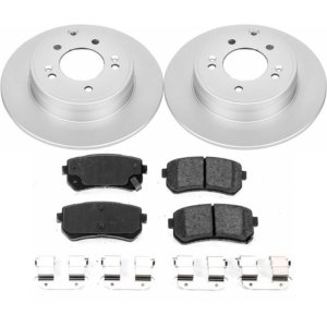 Hyundai Sonata Brake Kit - Rear - PowerStop - Geomet Coated Rotors + Z17 Ceramic Pads - `16-`19