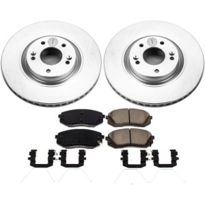 Hyundai Sonata Brake Kit - Front - PowerStop - Z17 Evolution Geomet Coated Rotors + Z17 Low-Dust Ceramic Pads - `17-`19