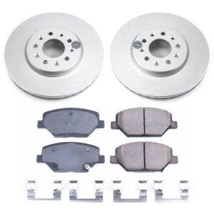 Buick Envision Brake Kit - Front - PowerStop - Z17 Evolution Geomet Coated Rotors + Z17 Low-Dust Ceramic Pads - `16-`18
