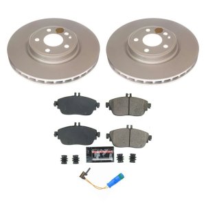 Infiniti QX30 Brake Kit - Front - PowerStop - Geomet Coated Rotors + Z23 Carbon-Fiber Ceramic Pads - `17-`19