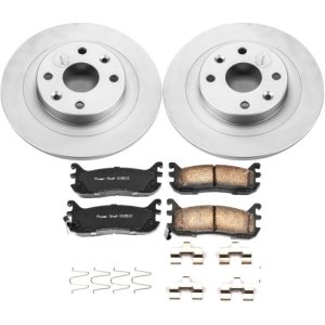 Ford Escort Brake Kit - Rear - PowerStop - Z17 Evolution Geomet Coated Rotors + Z17 Low-Dust Ceramic Pads - `97-`03