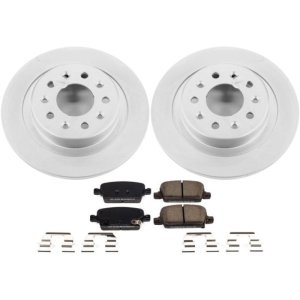 Chevrolet Malibu Brake Kit - Rear - PowerStop - Z17 Evolution Geomet Coated Rotors + Low-Dust Ceramic Pads - `16-`18