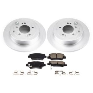 Hyundai Tucson Brake Kit - Rear - PowerStop - Geomet Coated Rotors + Z17 Low-Dust Ceramic Pads - `16-`18