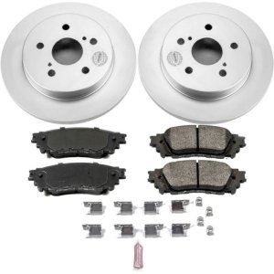 Lexus NX200t Brake Kit - Rear - PowerStop - Z17 Evolution Geomet Coated Rotors + Low-Dust Ceramic Pads - `15-`17