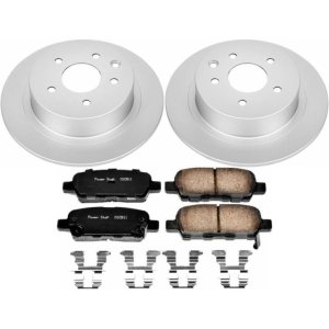 Nissan Altima Brake Kit - Rear - PowerStop - Geomet Coated Rotors + Z17 Low-Dust Ceramic Pads - `07-`10