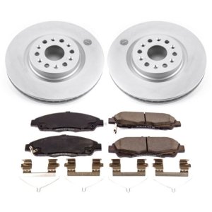 Cadillac XT5 Brake Kit - Front - PowerStop - Geomet Coated Rotors + Z17 Evolution Ceramic Pads - `17-`18