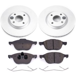 Ford EcoSport Brake Kit - Front - PowerStop - Genuine Geomet Coated Rotors + Z17 Low-Dust Ceramic Pads - 2018
